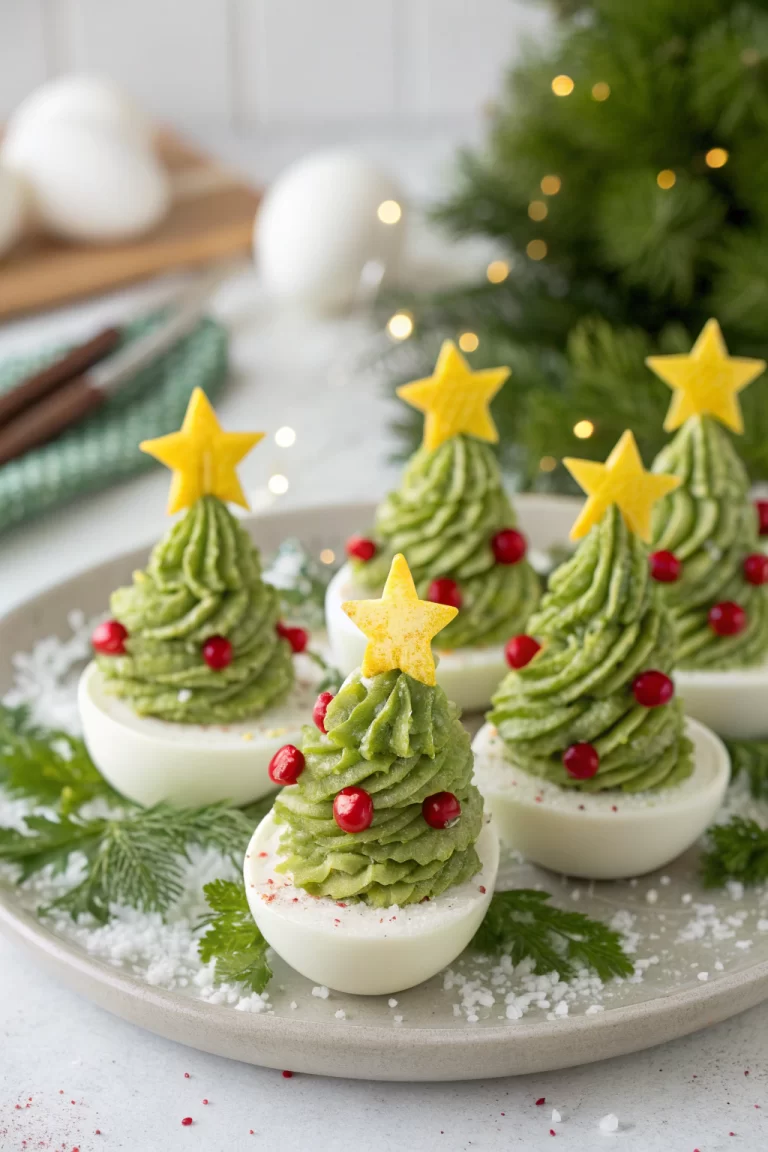 Christmas Tree Deviled Eggs Recipe