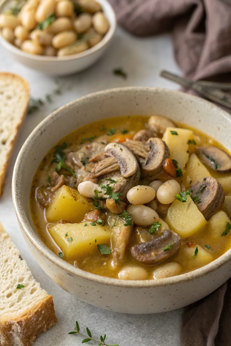 Cozy White Bean Mushroom Stew Recipe