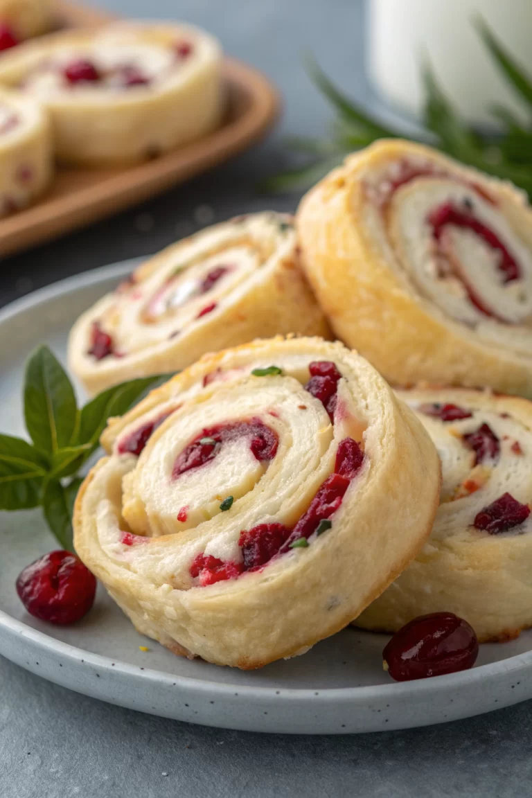 Cranberry Feta Pinwheels with Cream Cheese Recipe