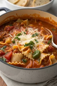 Creamy Vegetarian Lasagna Soup Recipe
