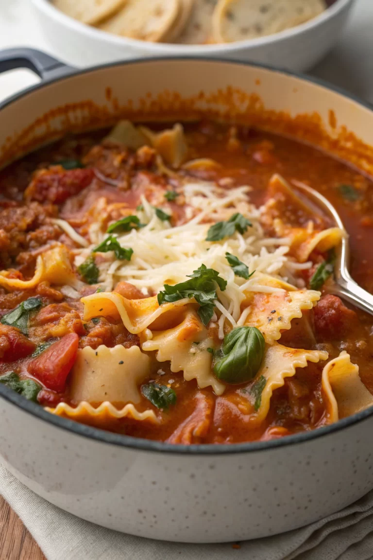 Creamy Vegetarian Lasagna Soup Recipe