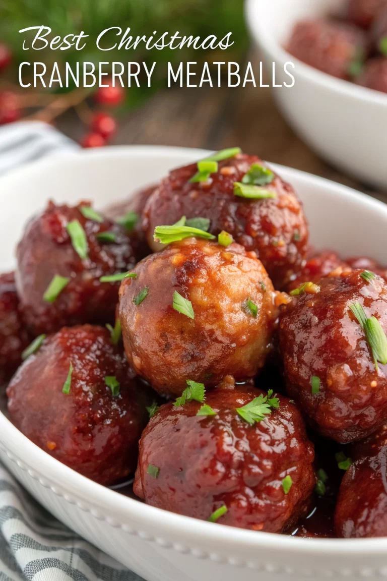 Easy Christmas Cranberry Meatballs Recipe