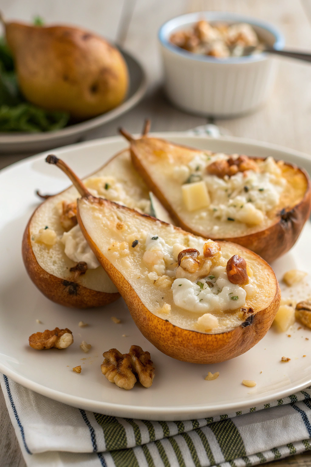Elegant Blue Cheese Stuffed Pears Recipe