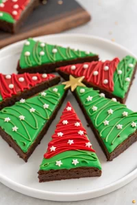 Frosted Christmas Brownies Recipe