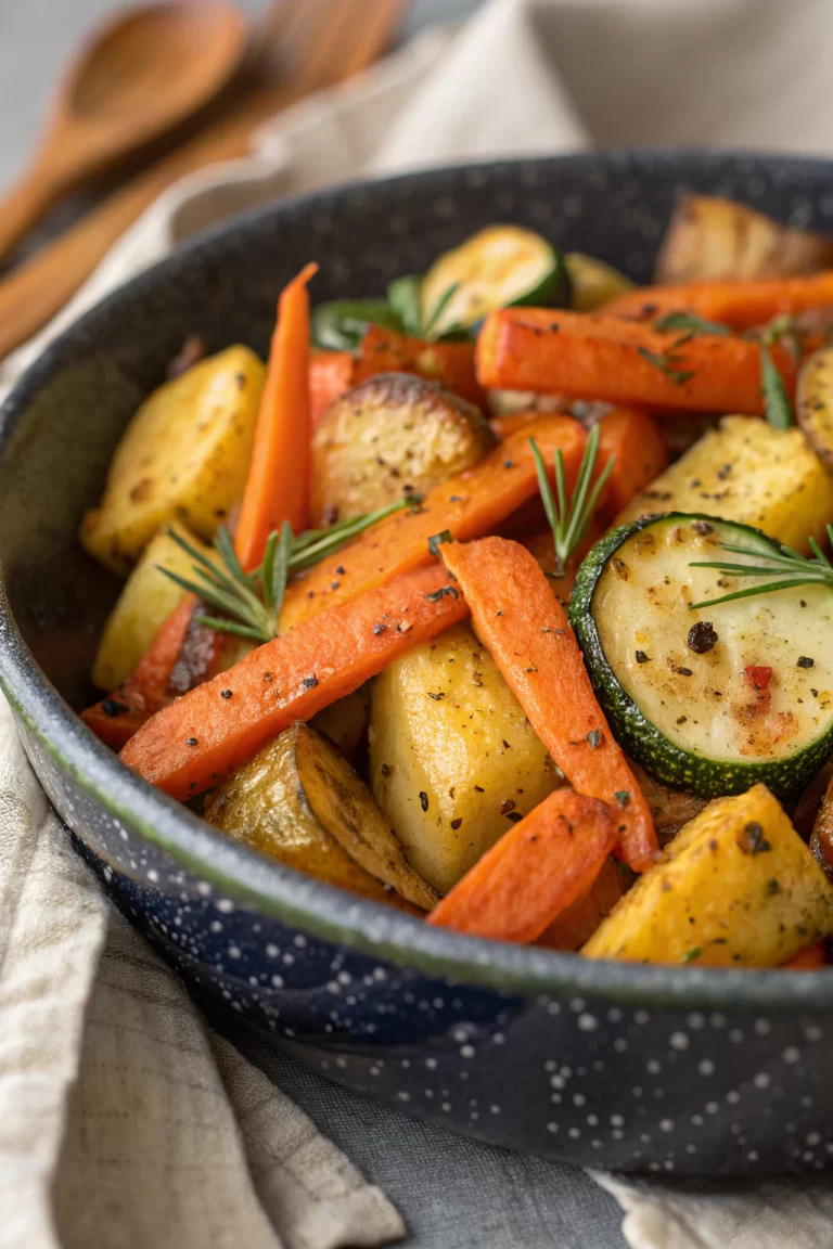 Garlic Herb Roasted Potatoes Carrots Zucchini Recipe