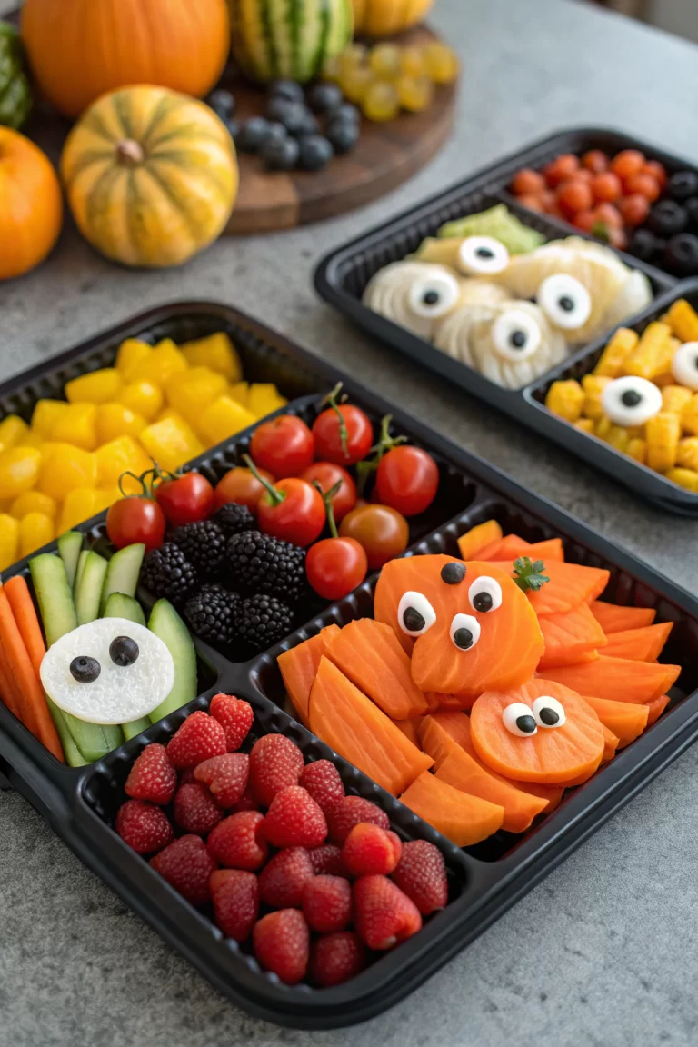 Halloween Fruit and Veggie Tray Ideas