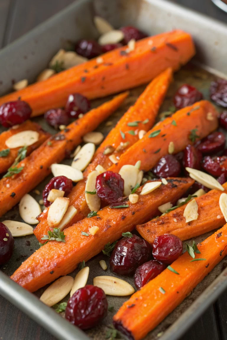 Maple Roasted Carrots With Cranberries Recipe
