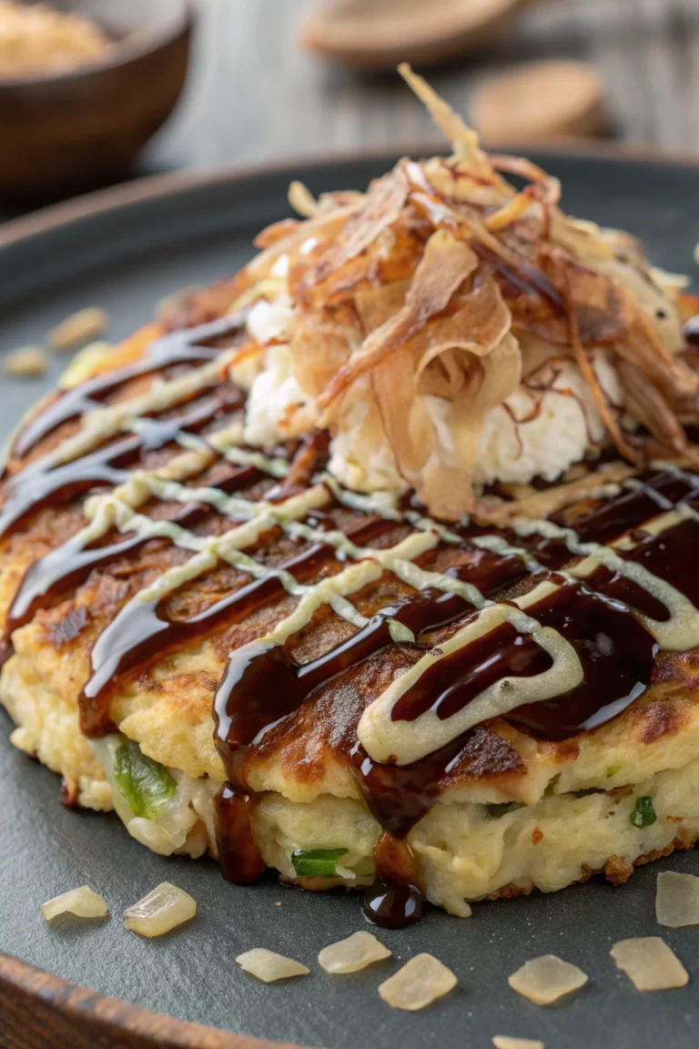 Okonomiyaki Japanese Pancakes Recipe