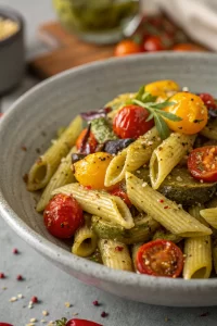 Pesto Pasta With Roasted Vegetables