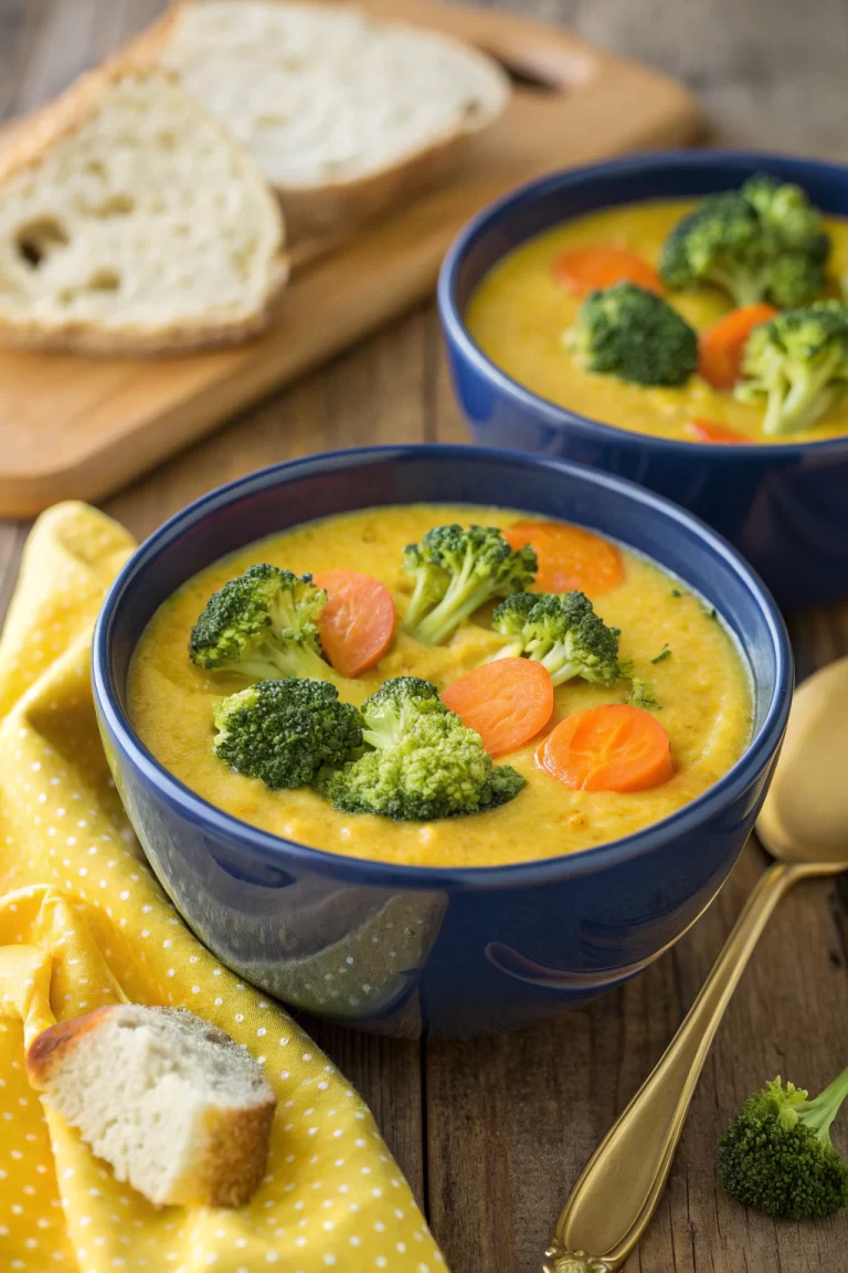 Roasted Broccoli Cheddar Soup Recipe