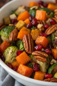 Roasted Butternut Squash and Brussels Sprouts Salad