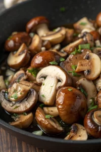 Roasted Mushrooms, Browned Butter Garlic and Thyme Sauce