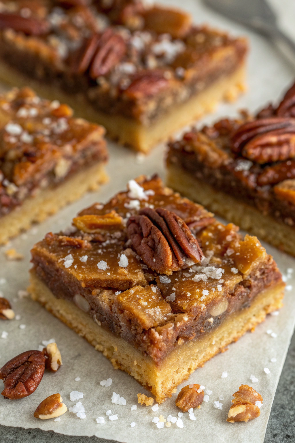 Salted Maple Pecan Pie Bars Recipe