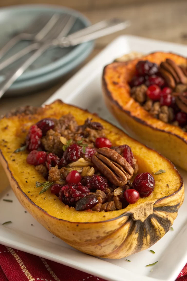 Sausage Stuffed Acorn Squash Recipe