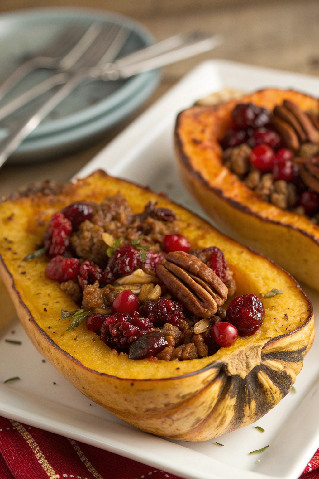 Sausage Stuffed Acorn Squash Recipe