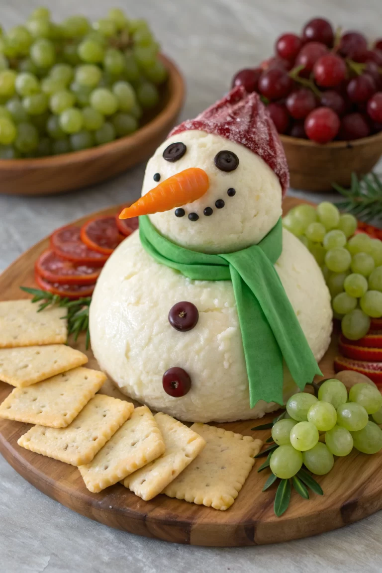 Snowman Cheese Ball Recipe