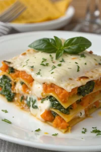 Vegetarian Pumpkin Spinach Lasagna Recipe