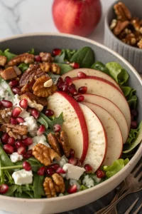 A Winter Salad - Spinach, Apple, Gorgonzola & Candied Walnuts