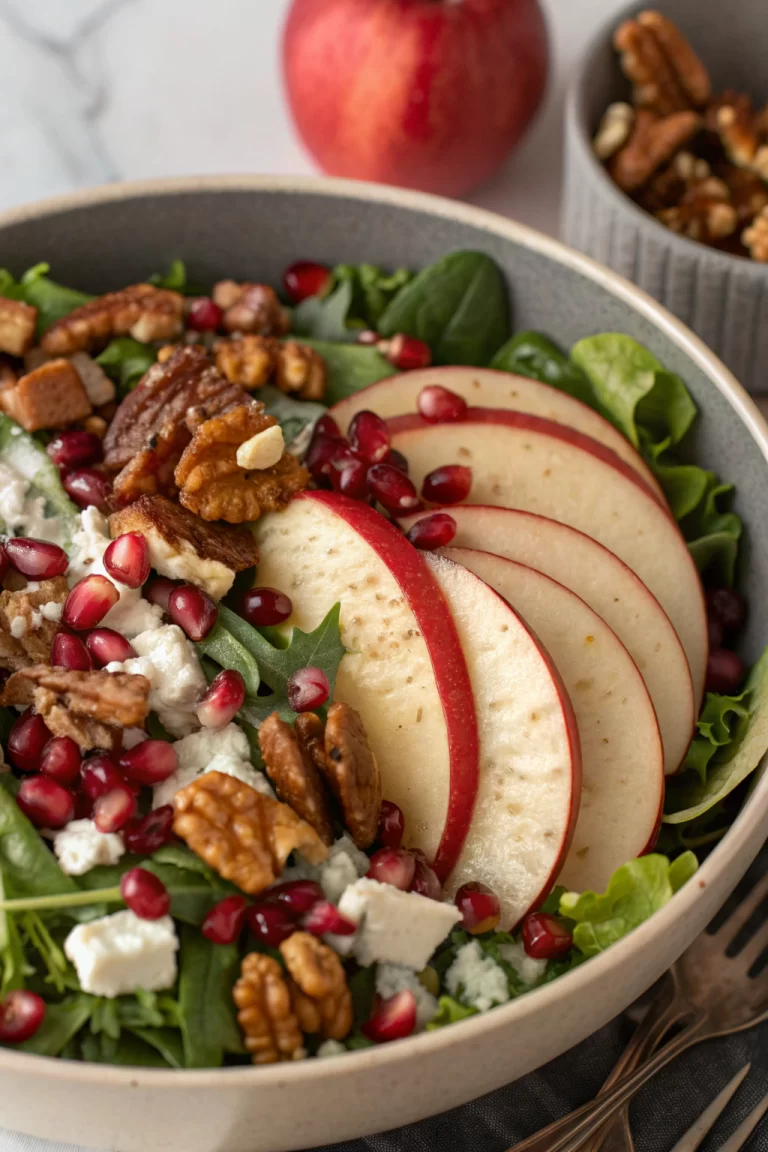 A Winter Salad - Spinach, Apple, Gorgonzola & Candied Walnuts