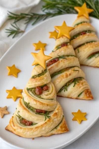 Basil Pesto Cheesy Puff Pastry Christmas Tree Recipe