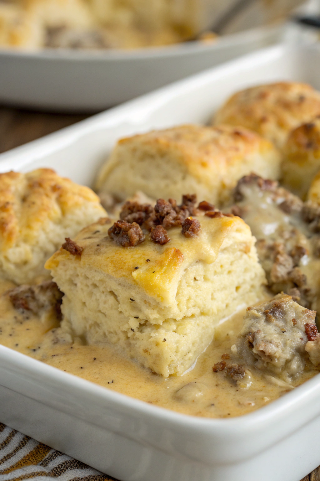 Biscuits and Gravy Breakfast Casserole Recipe