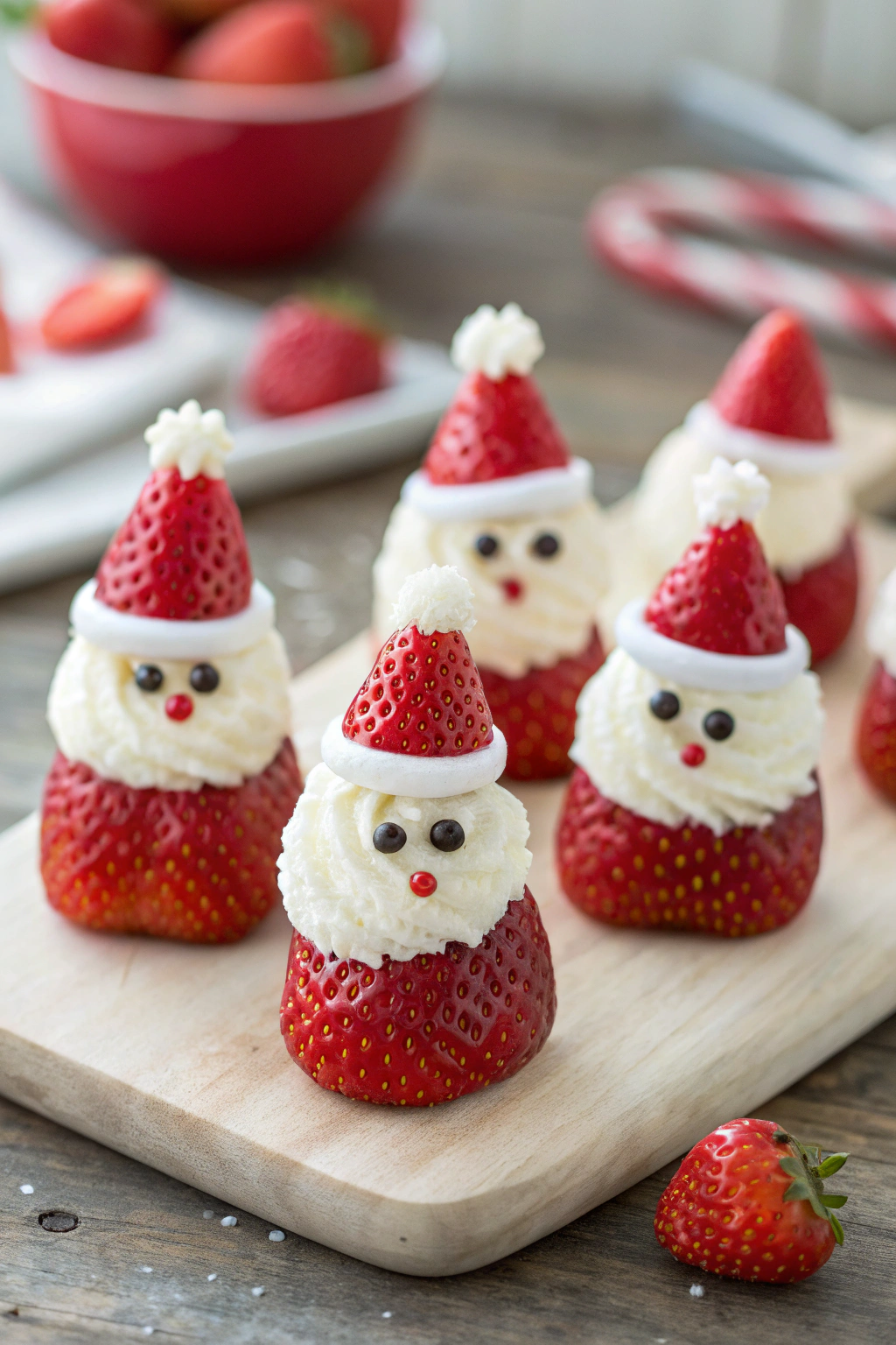 Cheesecake Strawberry Santas Recipe
