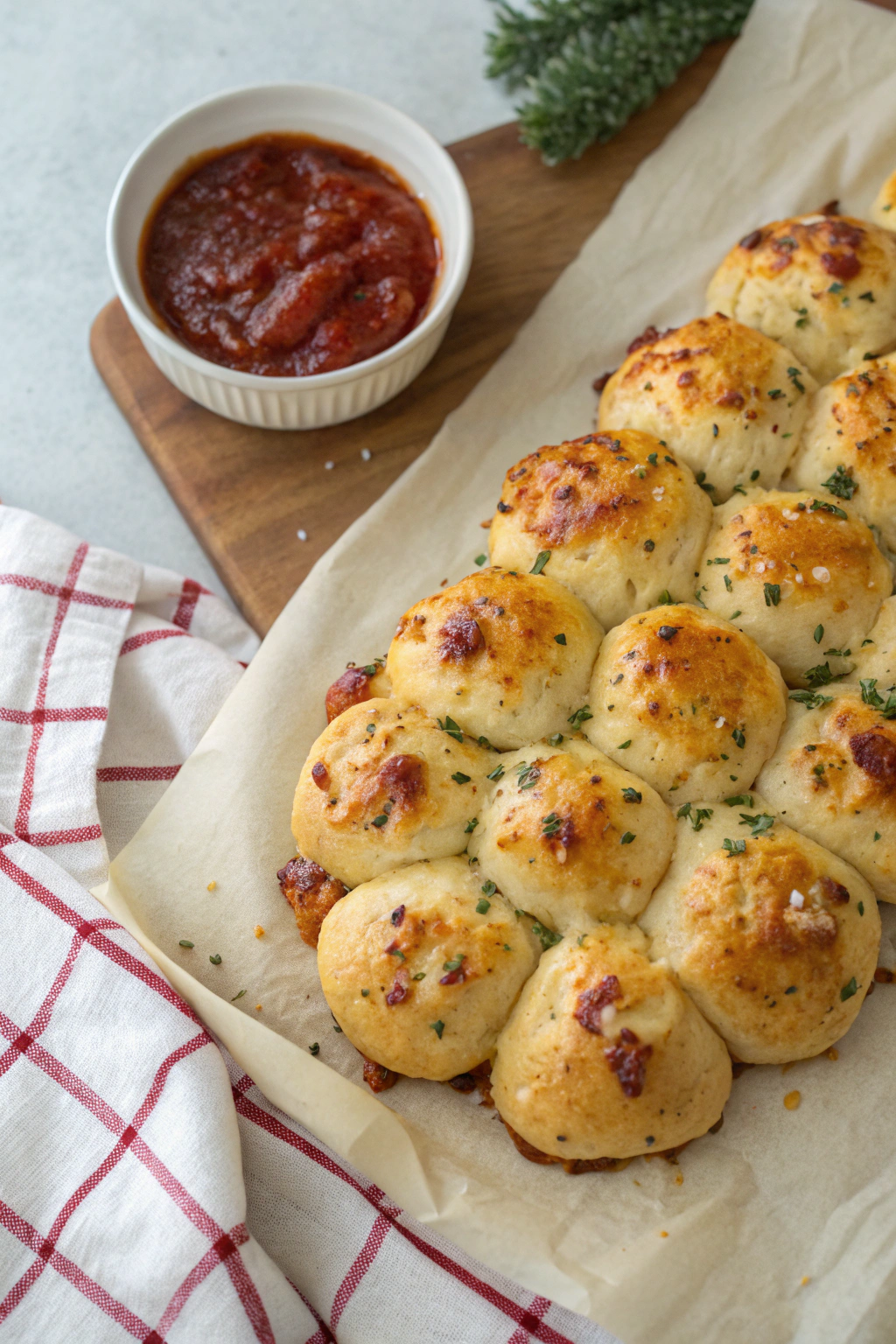 Cheesy Pull Apart Christmas Bread Recipe