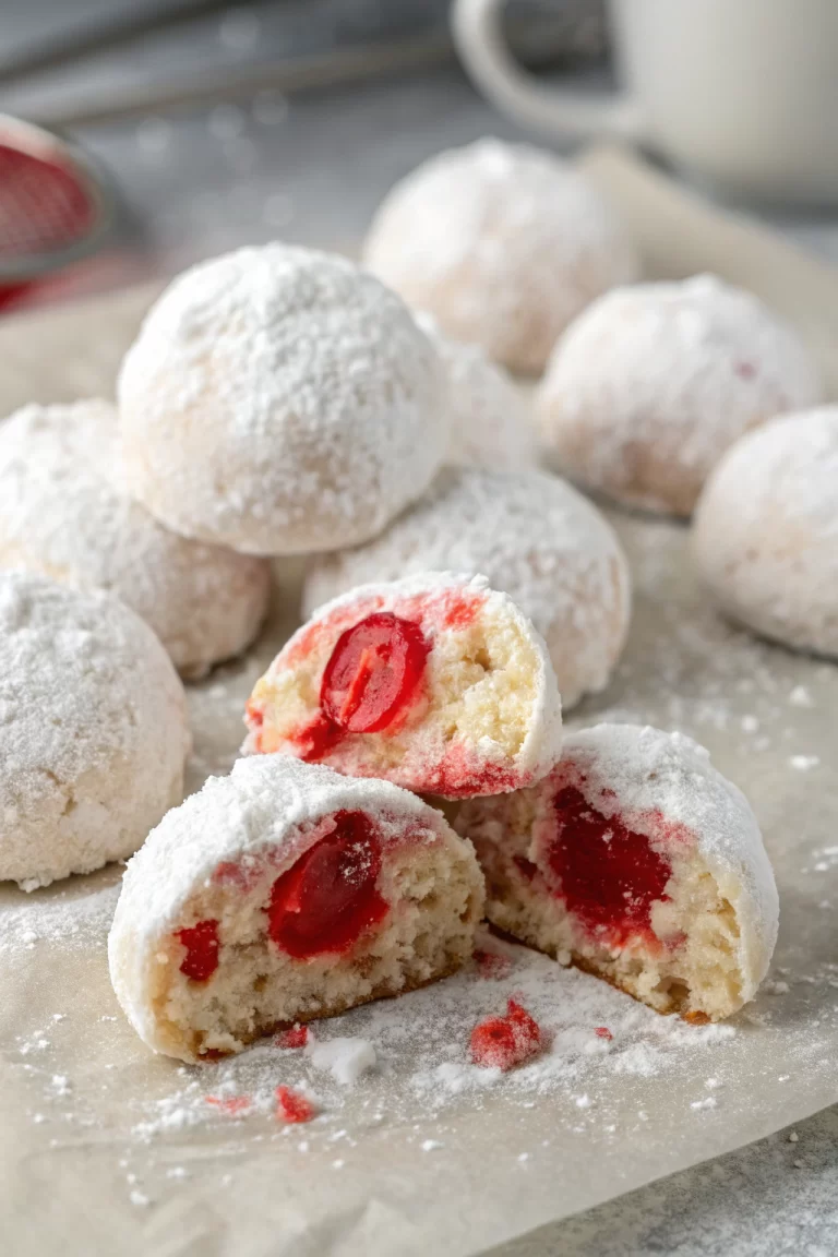 Cherry Snowball Cookies Recipe