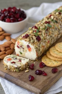 Cranberry, Pecan and Cheese Log Recipe