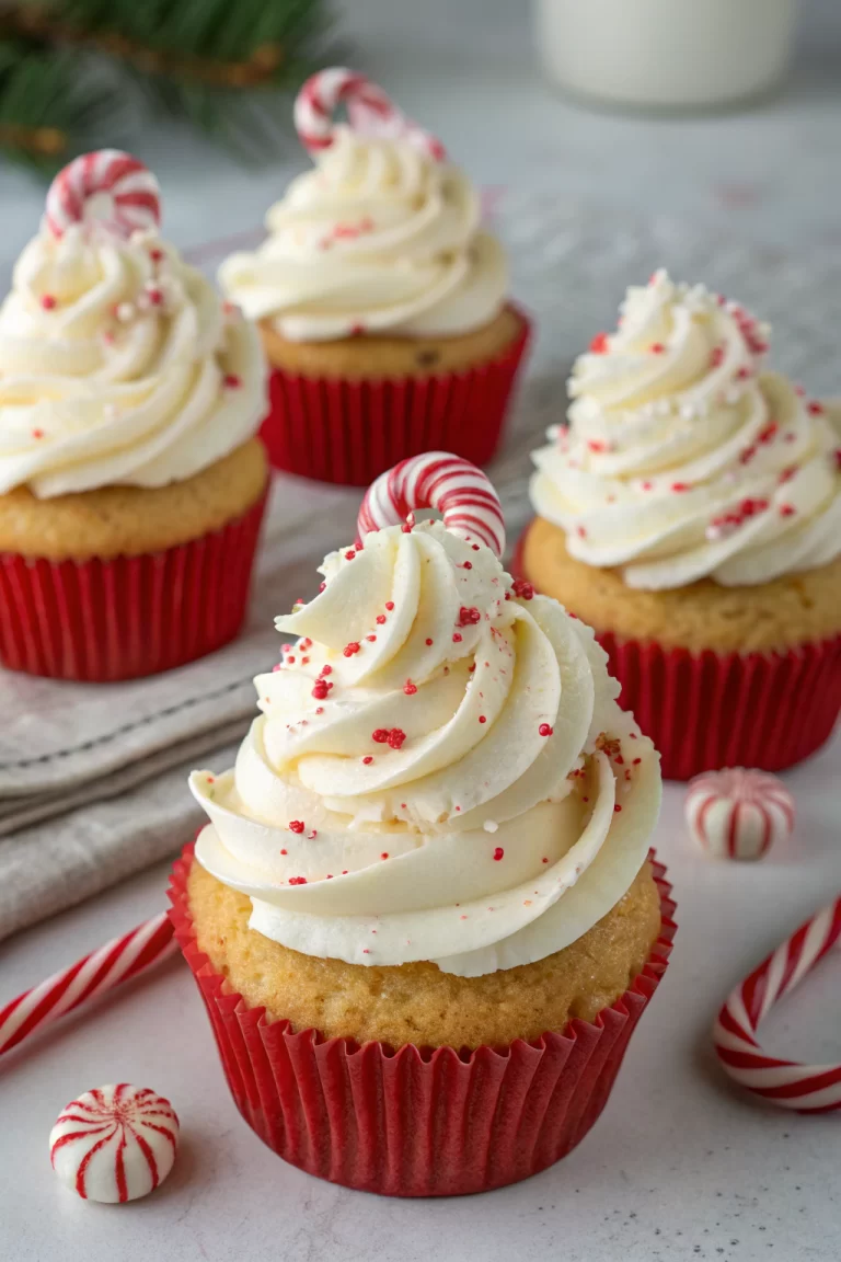 Delicious Candy Cane Cupcakes Recipe