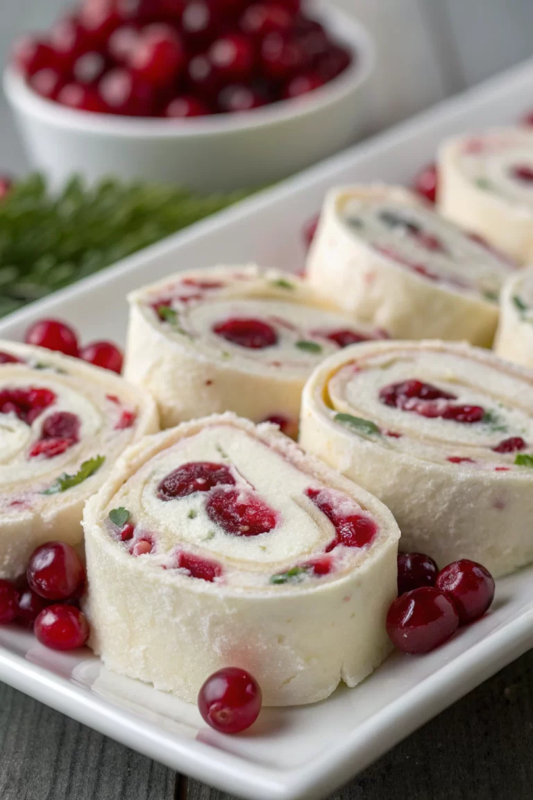 Festive Christmas Cranberry Roll Ups Recipe
