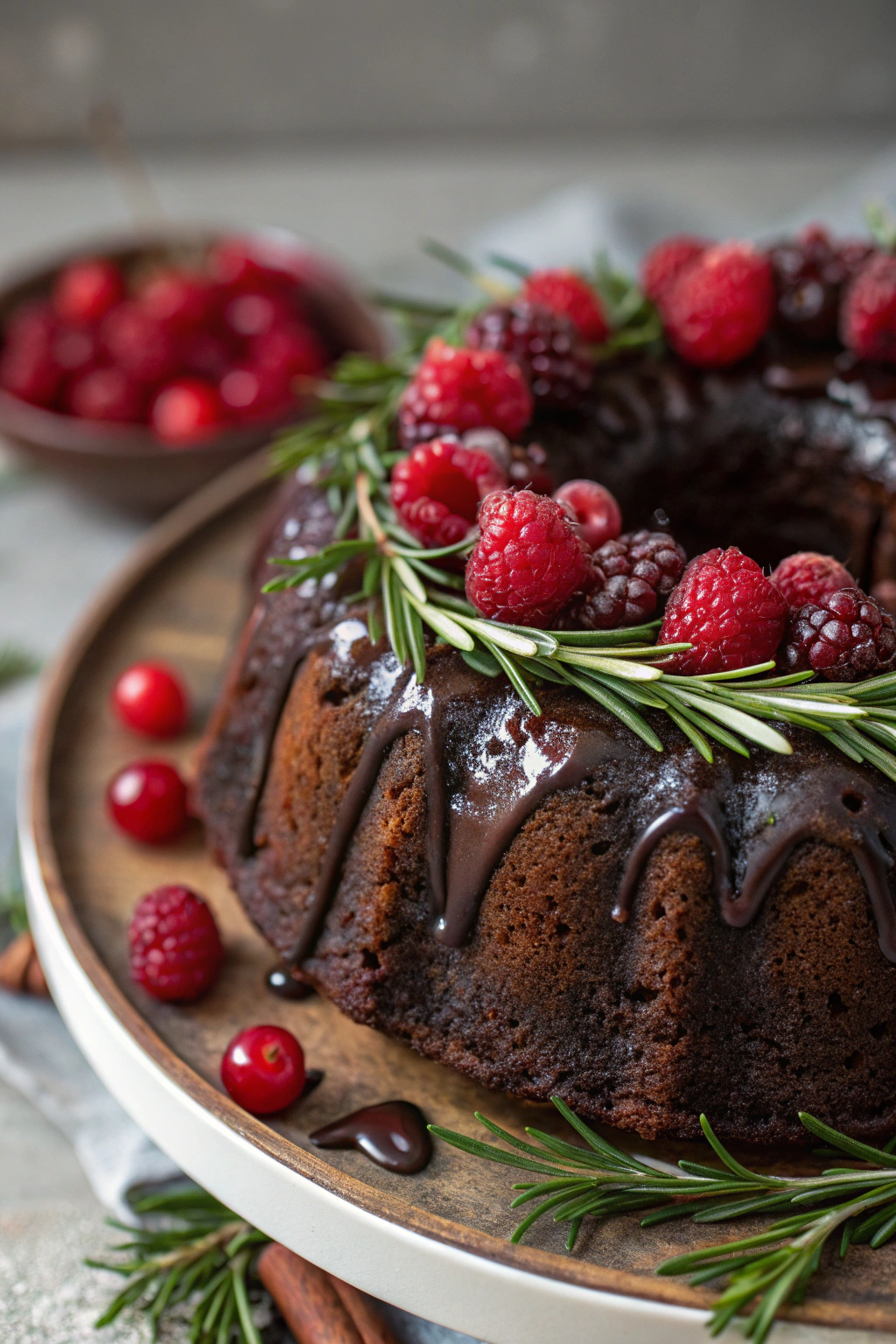 Gingerbread Chocolate Bundt Cake Christmas Wreath Recipe