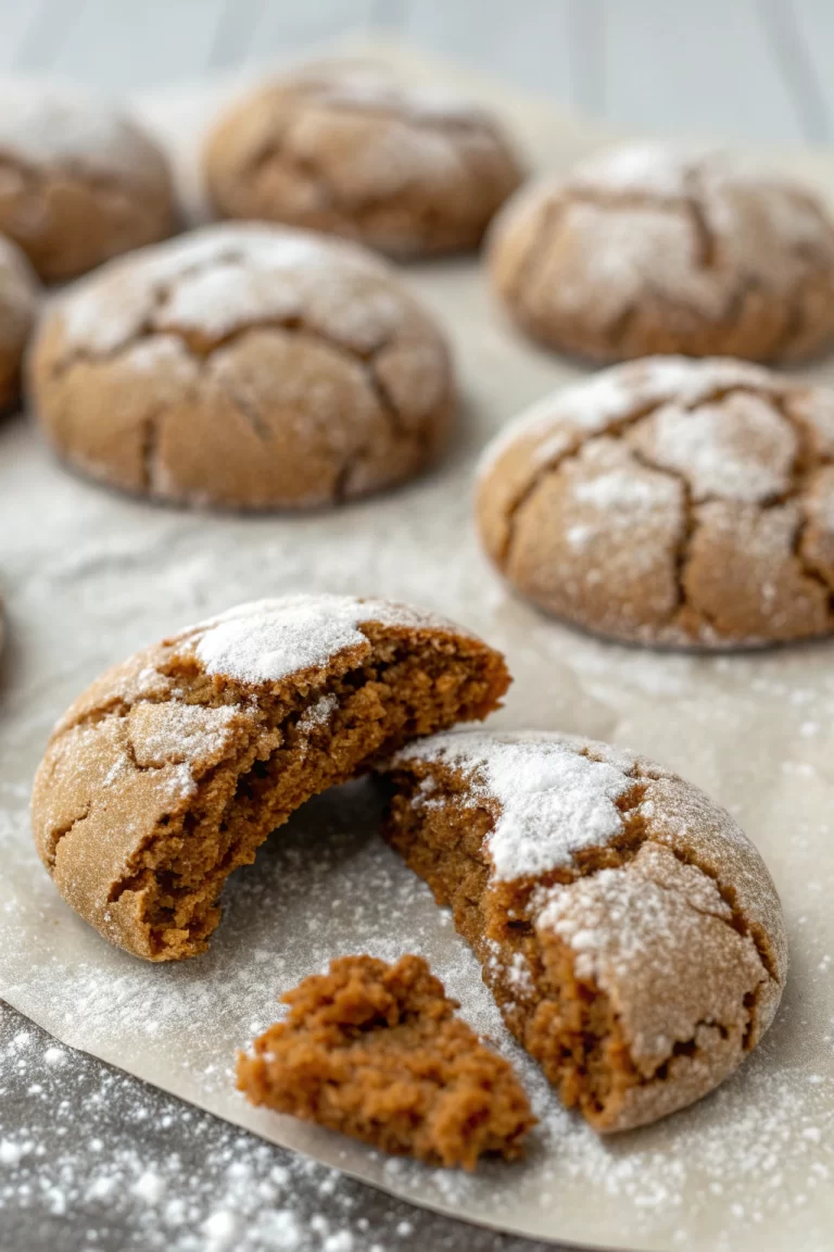 Gingerbread Crinkle Cookies Recipe