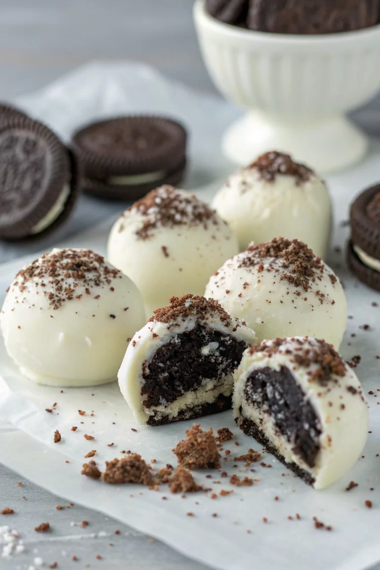 Oreo Balls Covered in White Chocolate Recipe