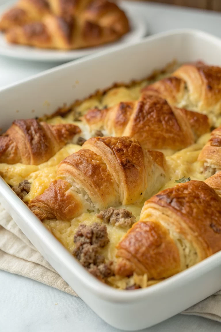 Overnight Croissant Breakfast Casserole Recipe