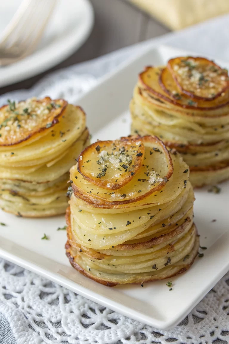 Potato Stacks with Garlic Herb Butter Recipe