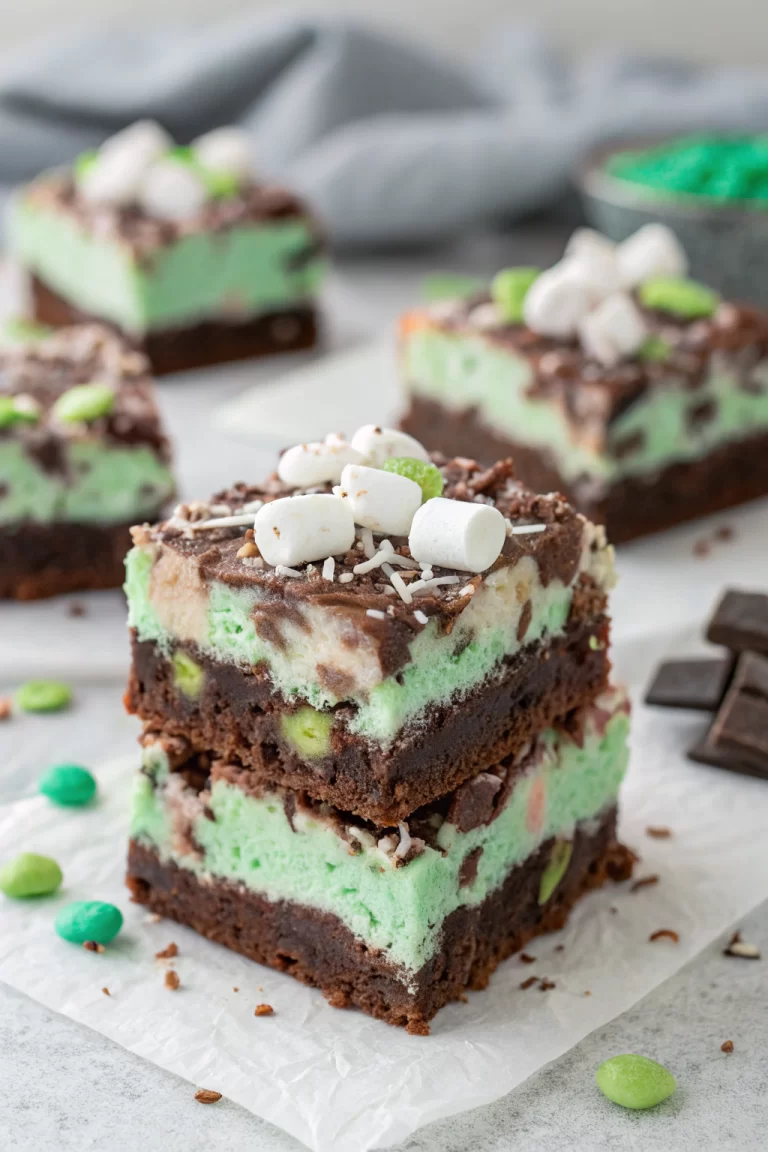 Triple-decker choc-mint rocky road Recipe