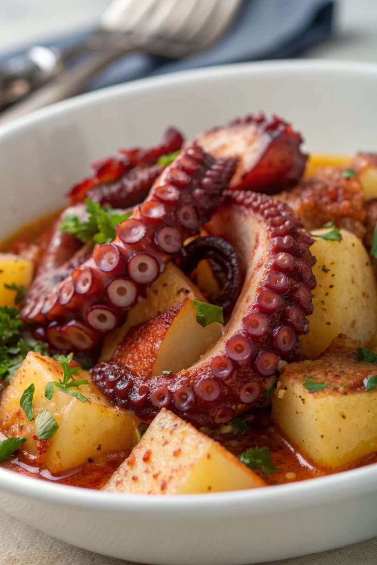 Braised Octopus with Smoky Romesco Sauce Recipe