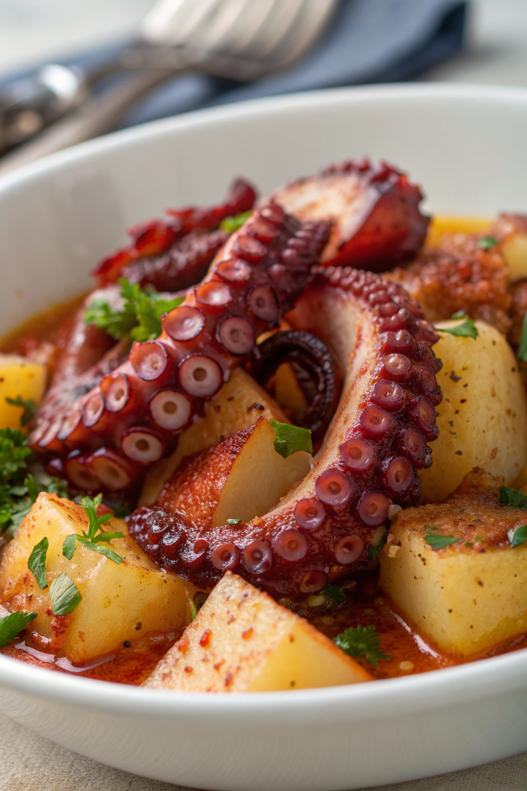 Braised Octopus with Smoky Romesco Sauce Recipe