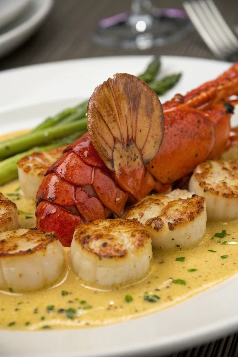 Cajun Lobster Crab and Salmon Alfredo Recipe