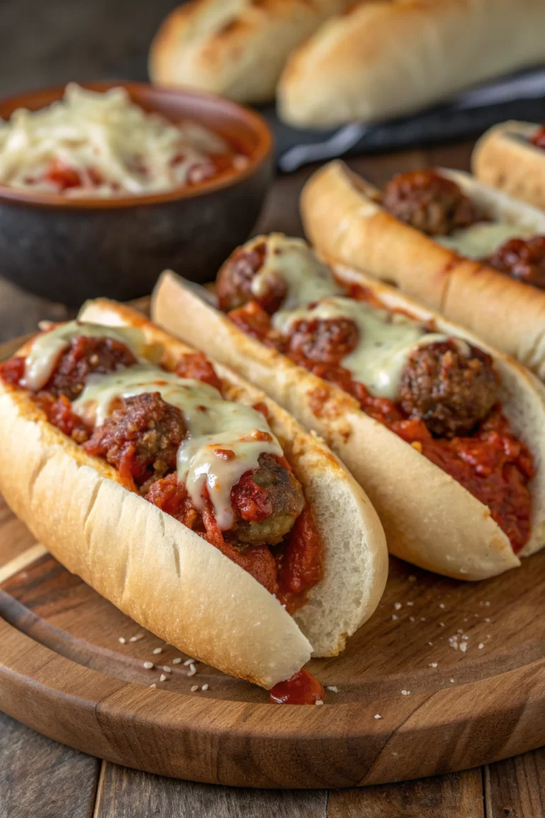 Cheesy Meatball Subs Recipe