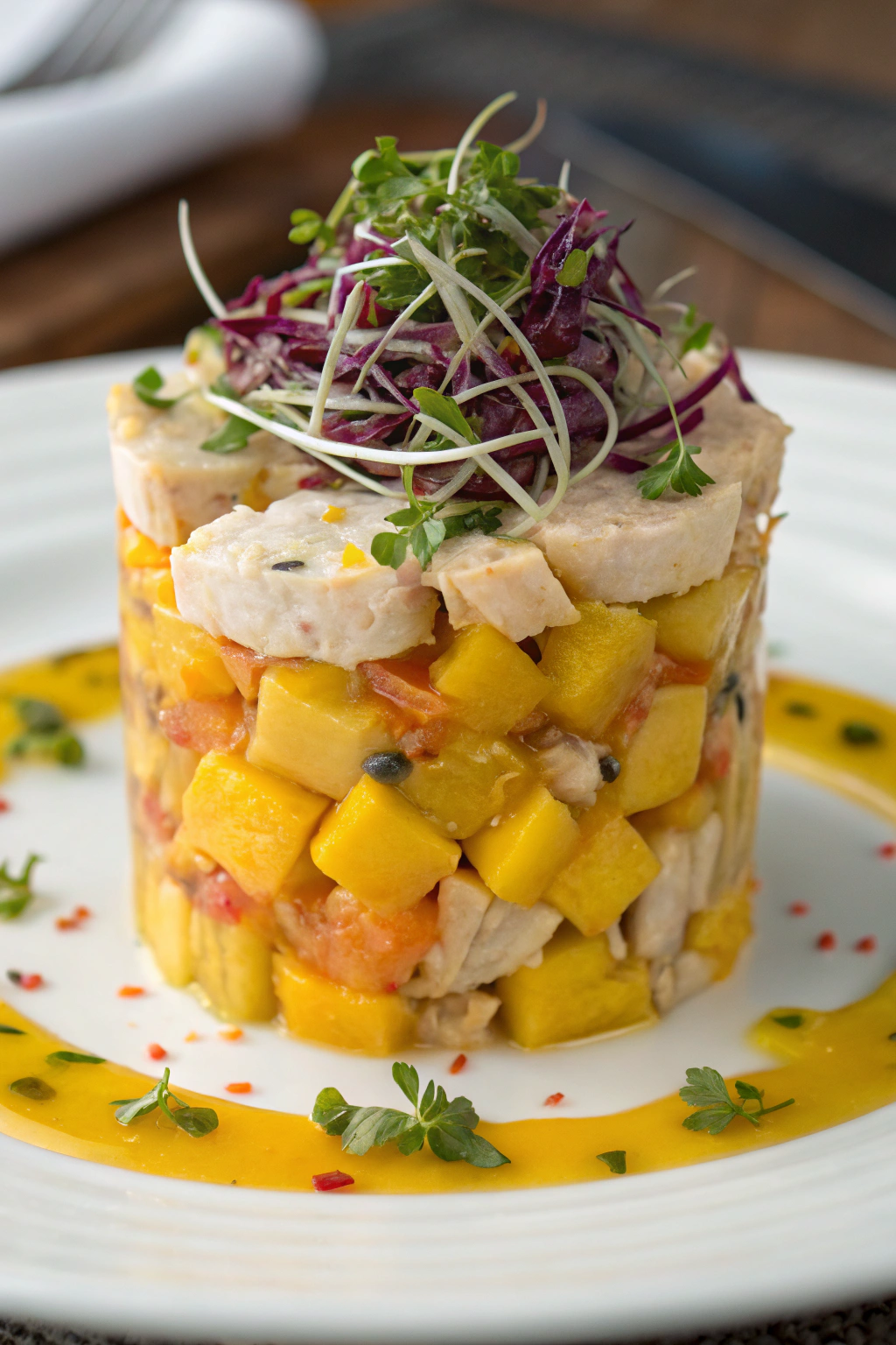 Crab Avocado Towers with Mango Lime-Cilantro Vinaigrette 2025 - Recipes ...