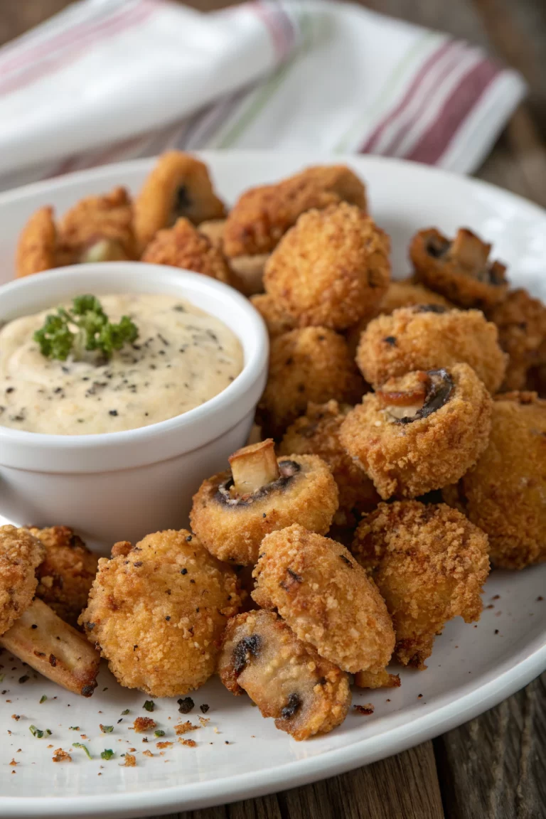 Crispy Fried Mushrooms with Cool Ranch Dip