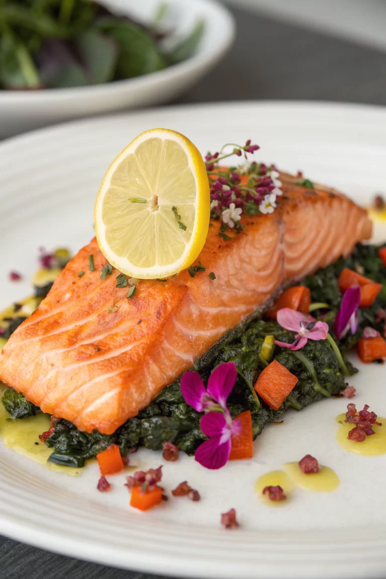 Crispy Skin Salmon with Lemon Beurre Blanc