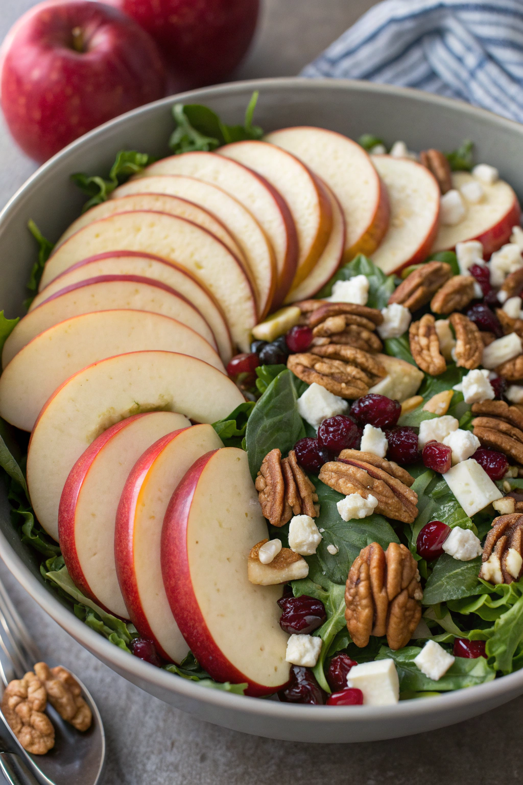 Crunchy Fall Apple Salad with Maple Vinaigrette