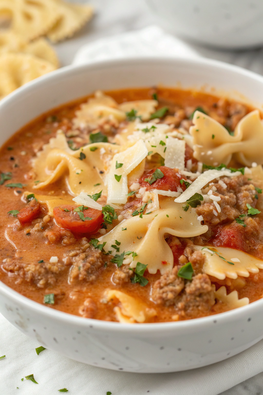 Easy Creamy Lasagna Soup Recipe