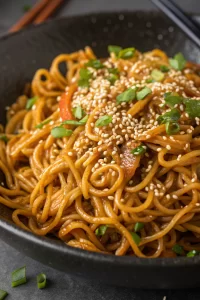 Easy Sesame Garlic Ramen Noodles Recipe