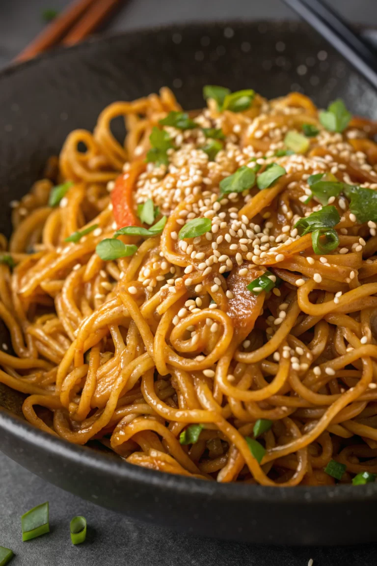 Easy Sesame Garlic Ramen Noodles Recipe