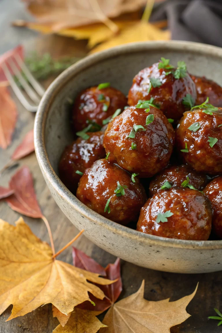 Fall Maple Glazed Meatballs Recipe