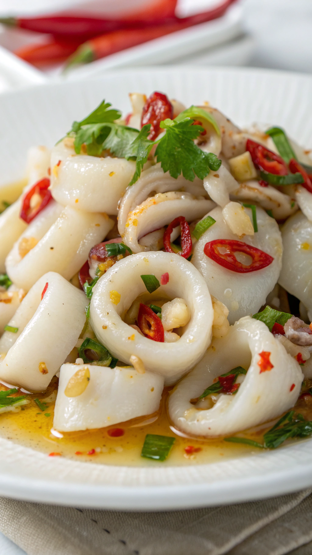 Grilled Squid with Garlic and Chili